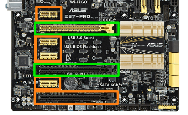 pci express diferente